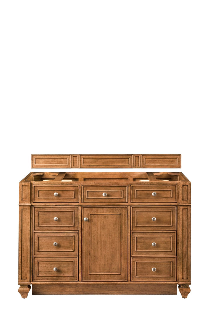 Bristol 48" Single Vanity Cabinet, Saddle Brown