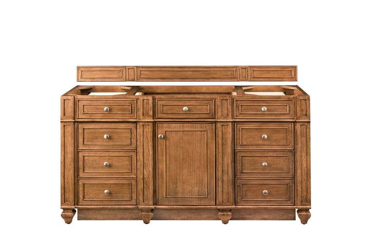Bristol 60" Single Vanity Cabinet, Saddle Brown