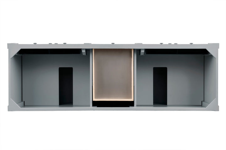 Brittany 72" Double Vanity, Urban Gray w/ 3 CM Eternal Jasmine Pearl Silestone Top w/FreePower Wireless Charger