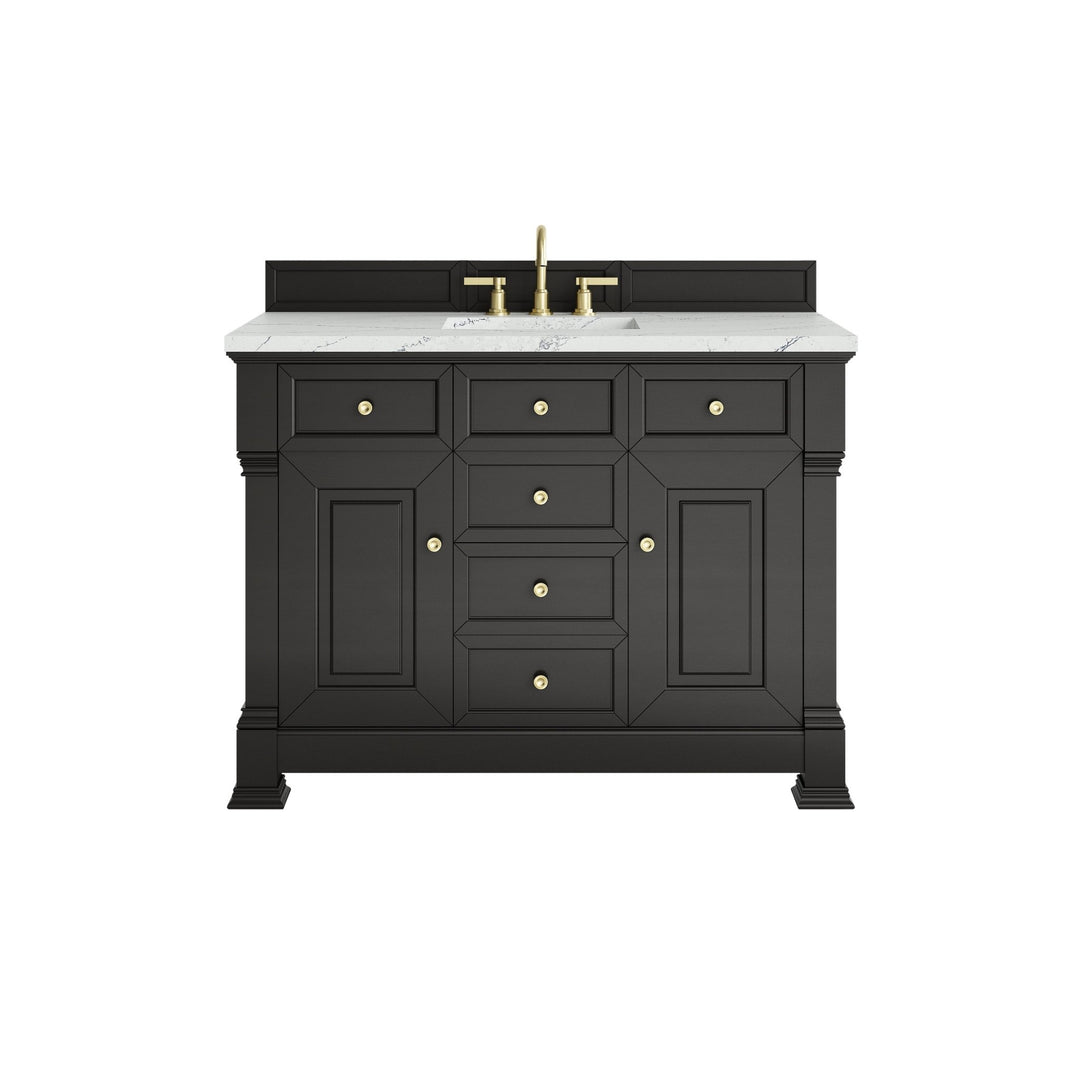 Brookfield 48" Single Vanity, Black Onyx w/ 3 CM Ethereal Noctis Silestone® Top