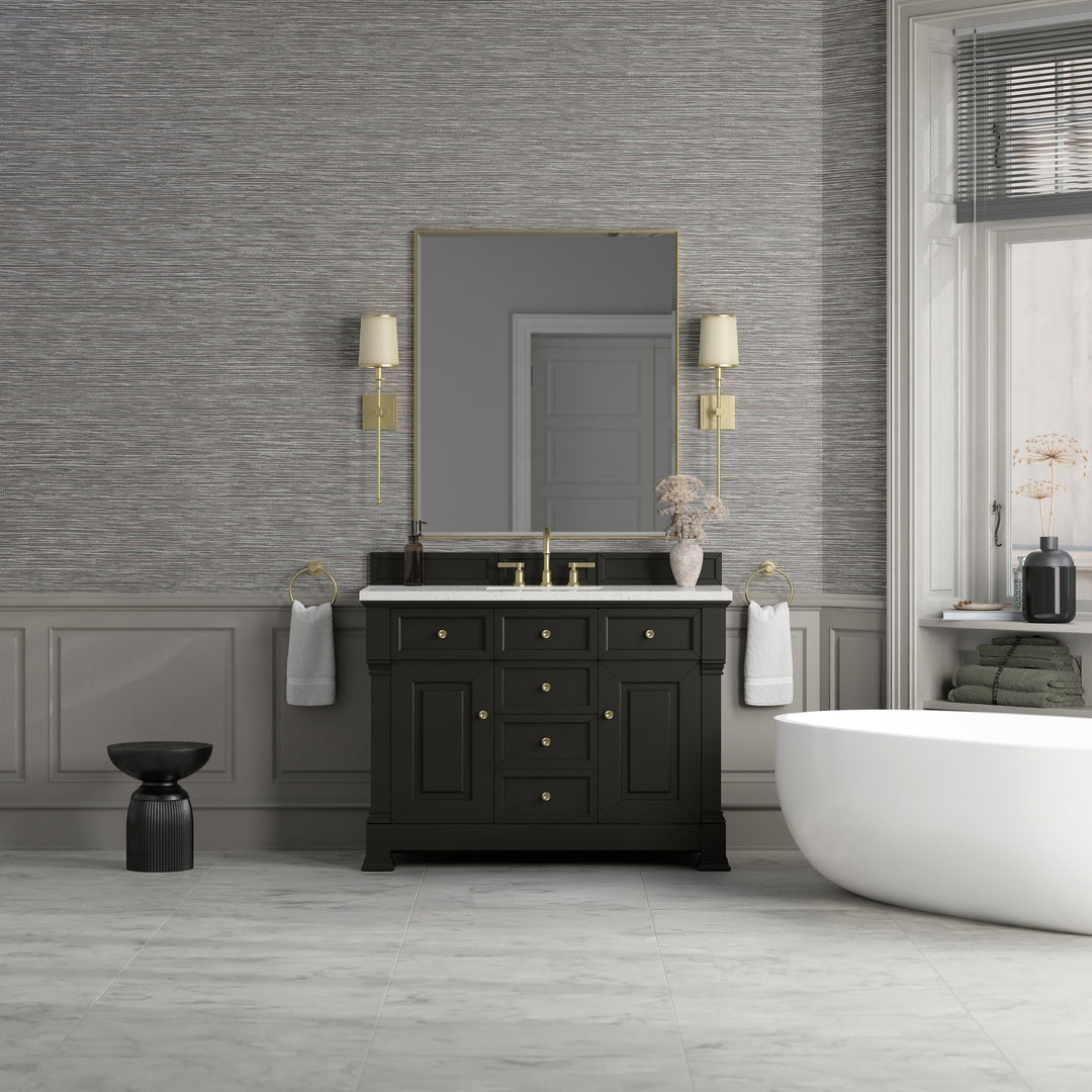 Brookfield 48" Single Vanity, Black Onyx w/ 3 CM Lime Delight Silestone® Top