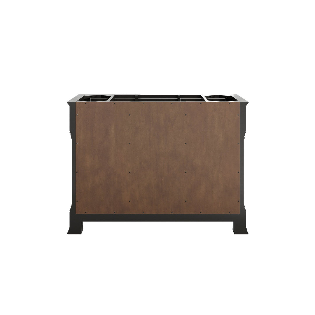 Brookfield 48" Single Vanity, Black Onyx w/ 3 CM Victorian Silver Silestone® Top