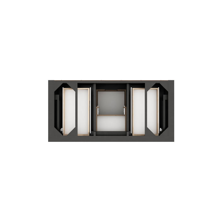 Brookfield 48" Single Vanity, Black Onyx w/ 3 CM Victorian Silver Silestone® Top