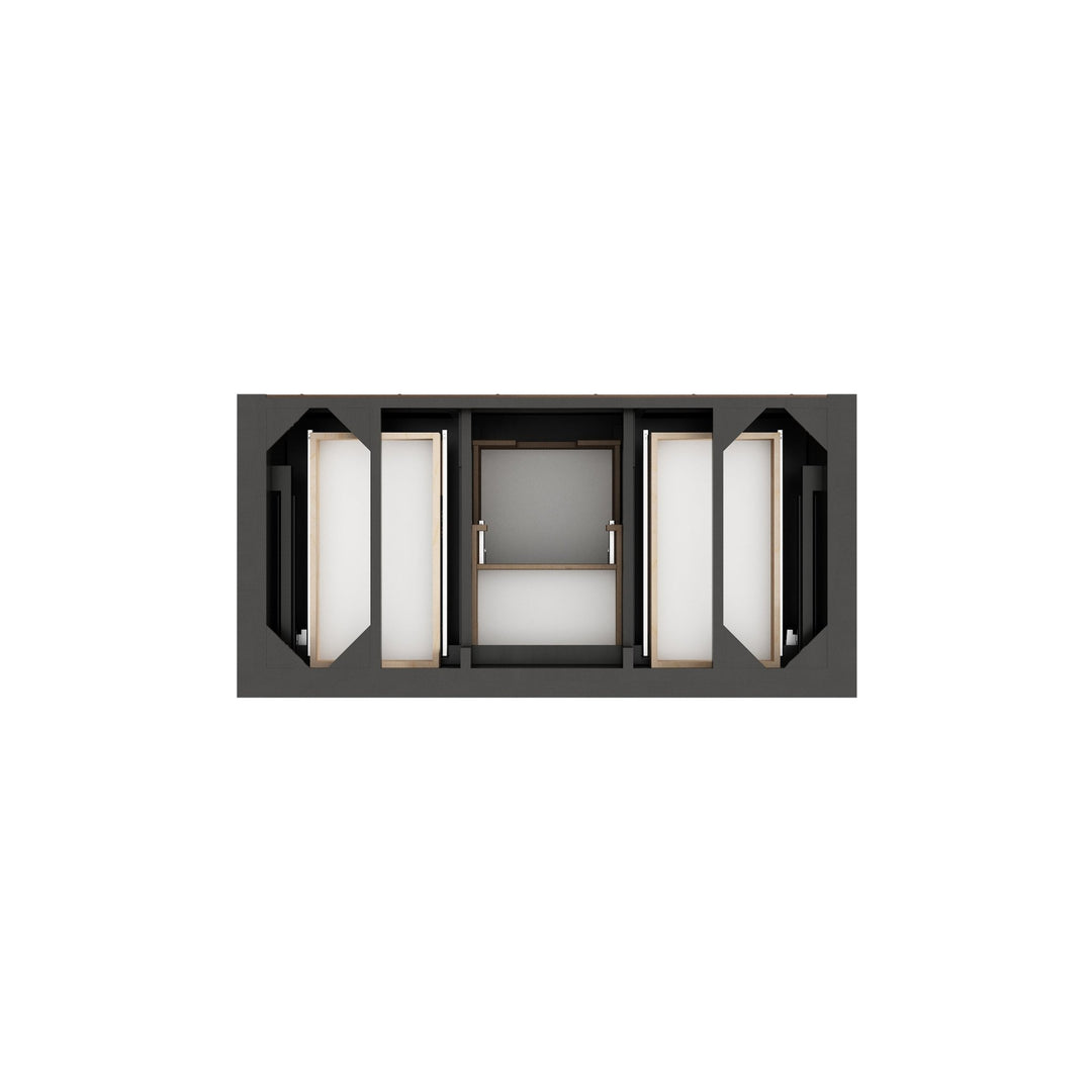 Brookfield 48" Single Vanity, Black Onyx w/ Single Hole 3 CM White Zeus Silestone® Top & Backsplash