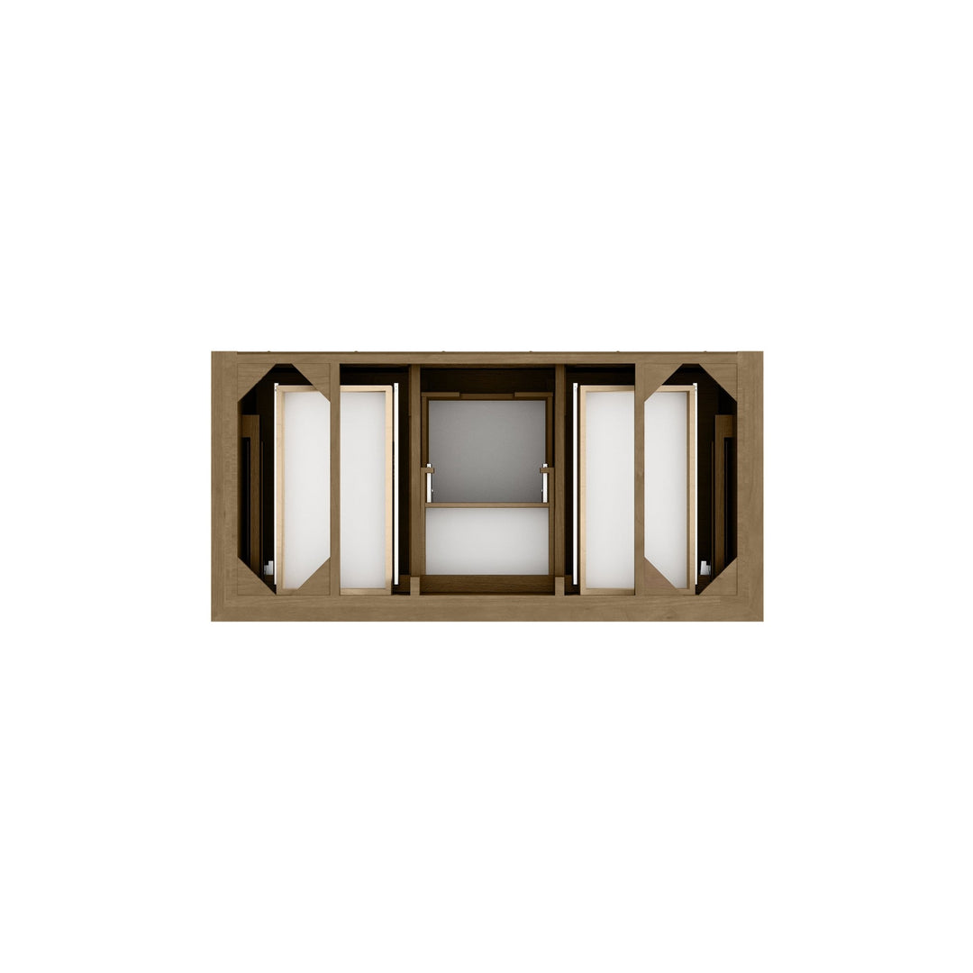 Brookfield 48" Single Vanity, Honey Oak w/ 3 CM Arctic Fall Solid Surface Top