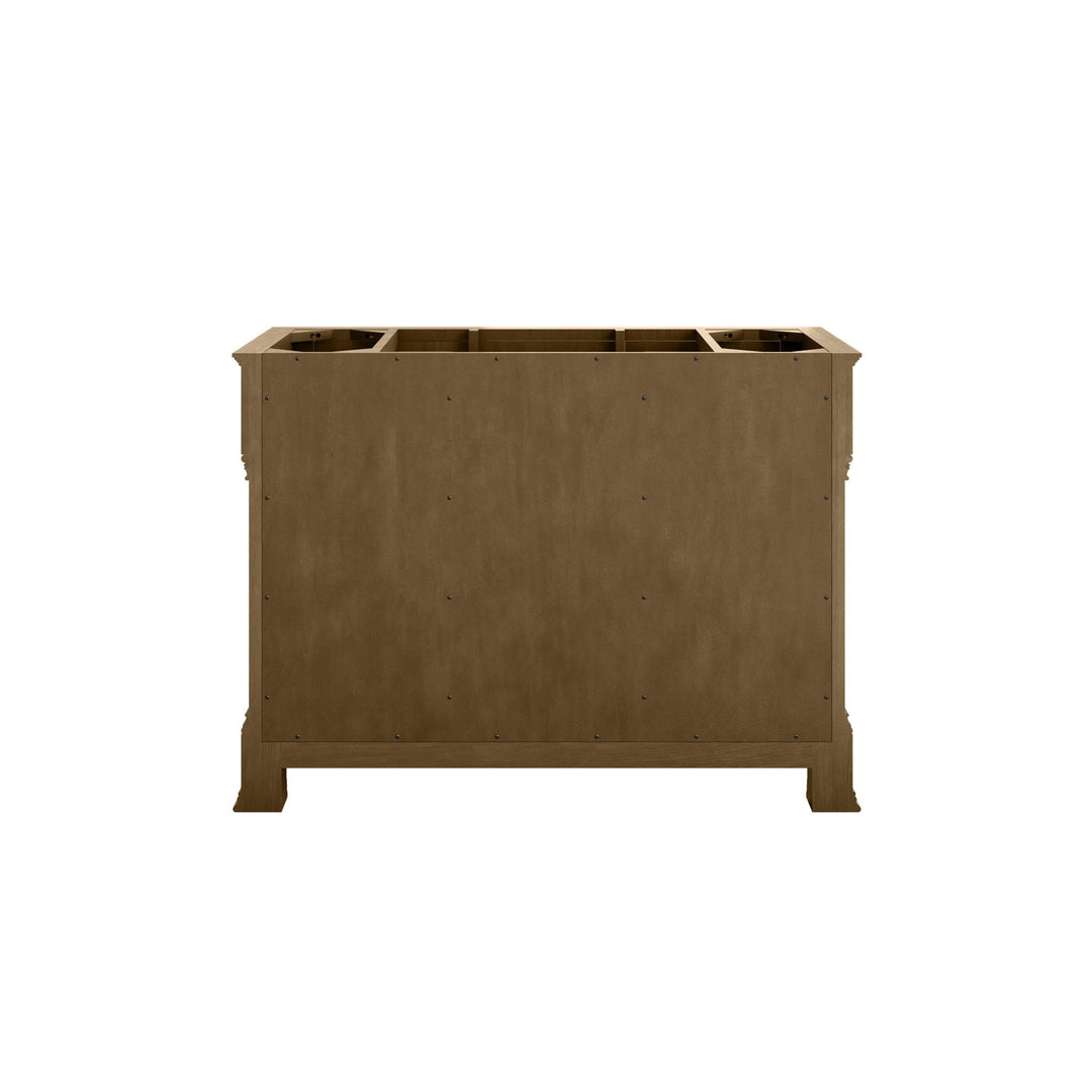 Brookfield 48" Single Vanity, Honey Oak w/ 3 CM Arctic Fall Solid Surface Top