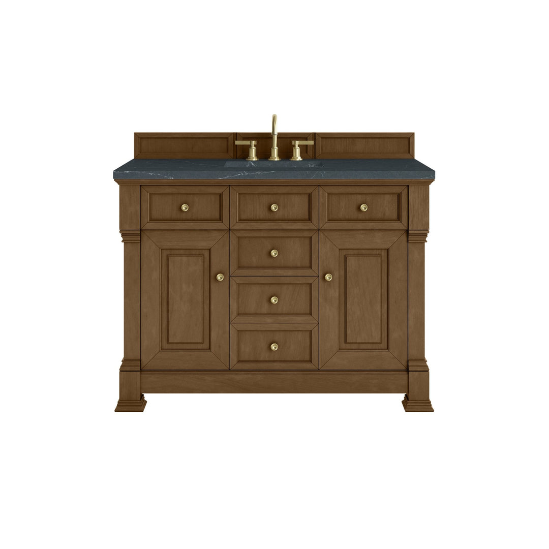 Brookfield 48" Single Vanity, Honey Oak w/ 3 CM Charcoal Soapstone Silestone® Top