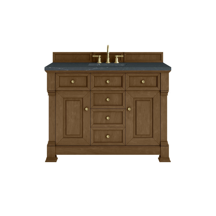Brookfield 48" Single Vanity, Honey Oak w/ 3 CM Charcoal Soapstone Silestone® Top