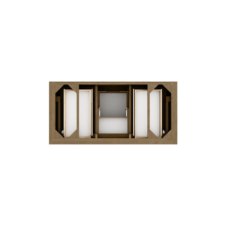 Brookfield 48" Single Vanity, Honey Oak w/ 3 CM Eternal Jasmine Pearl Silestone Top w/ FreePower Wireless Charger