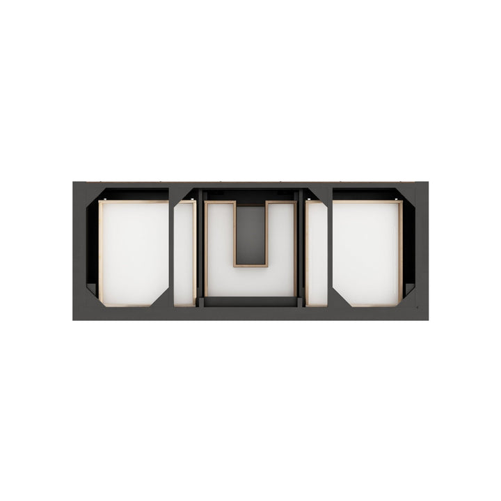 Brookfield 60" Single Vanity, Black Onyx w/ 3 CM Arctic Fall Solid Surface Top