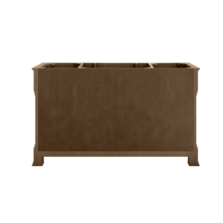 Brookfield 60" Single Vanity, Pecan w/ 3 CM Arctic Fall Solid Surface Top
