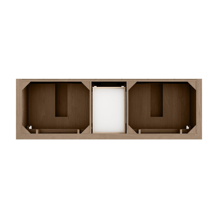 Brookfield 72" Double Vanity, Pecan w/ 3 CM Victorian Silver  Silestone® Top