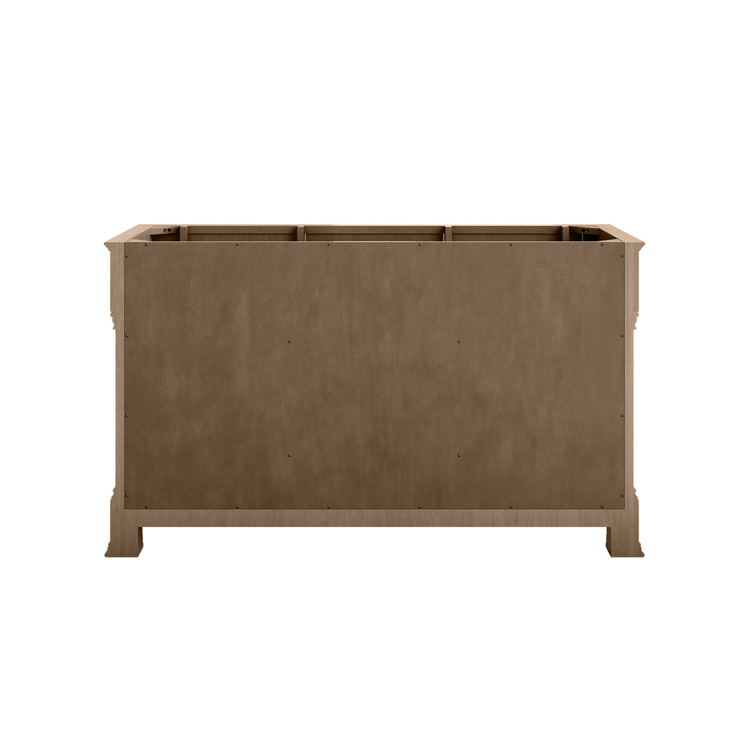 Brookfield 60" Double Vanity, Pecan, w/ 3 CM White Zeus Silestone®  Top