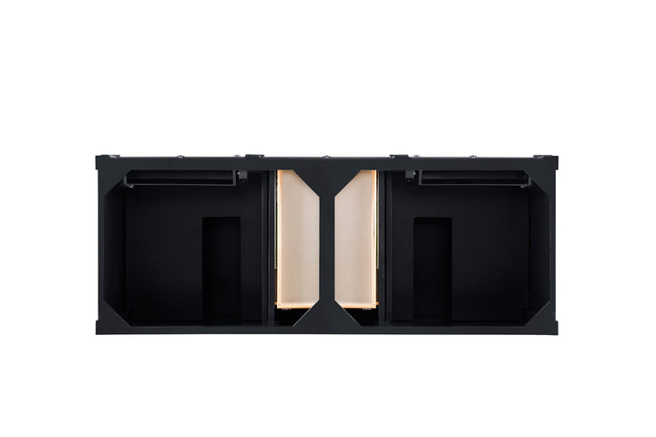 Brittany 60" Double Vanity Cabinet, Black Onyx