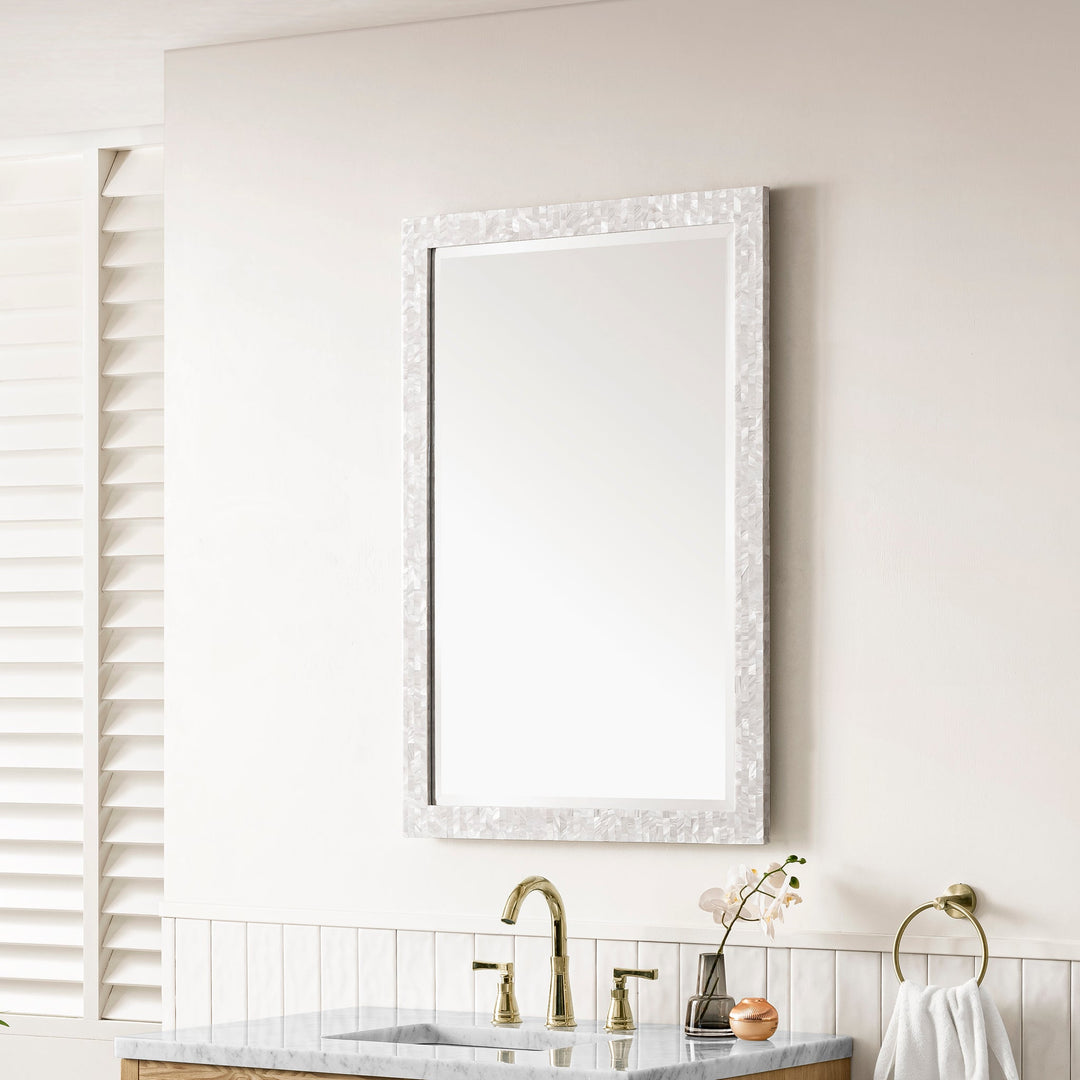 Callie 26" Mirror, White Mother of Pearl