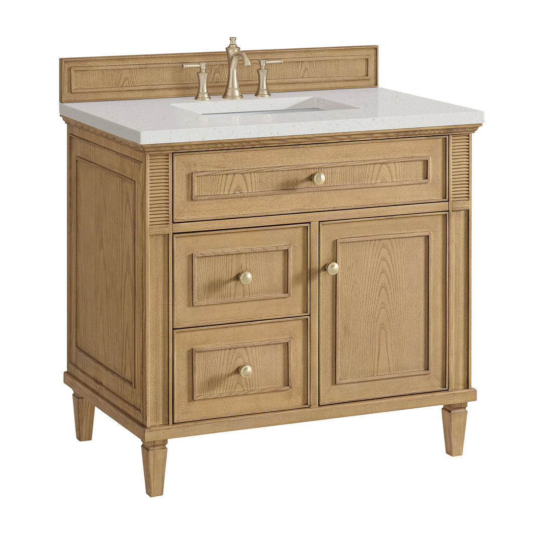 Lorelai 36" Single Vanity, Light Natural Oak w/ 3 CM Lime Delight Silestone Top