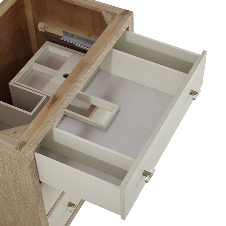 Celeste 36" Single Vanity, Sunwashed Oak with Embossed Shagreen w/ 3 CM Parisien Bleu Silestone Top