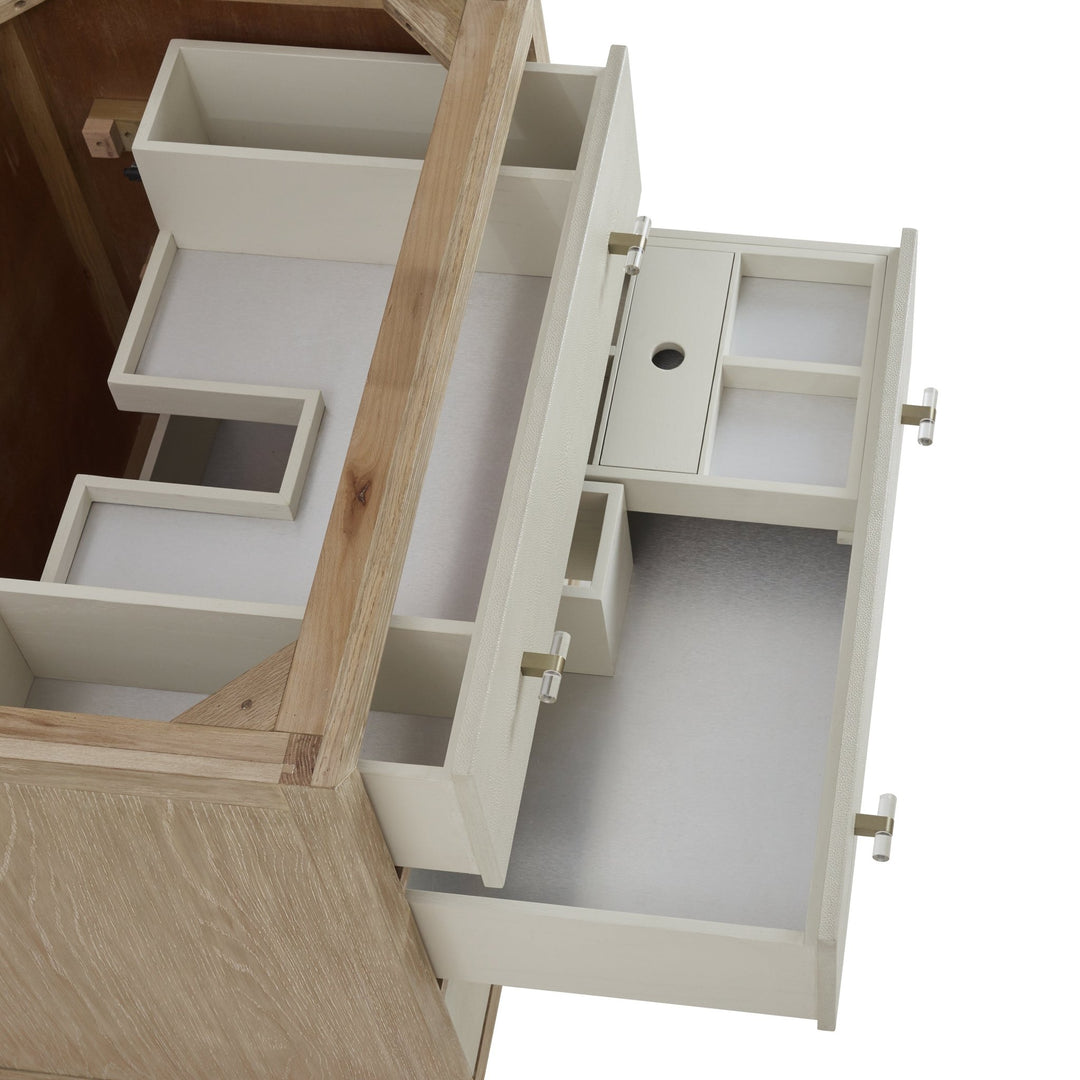 Celeste 36" Single Vanity, Sunwashed Oak with Embossed Shagreen w/ 3 CM Parisien Bleu Silestone Top