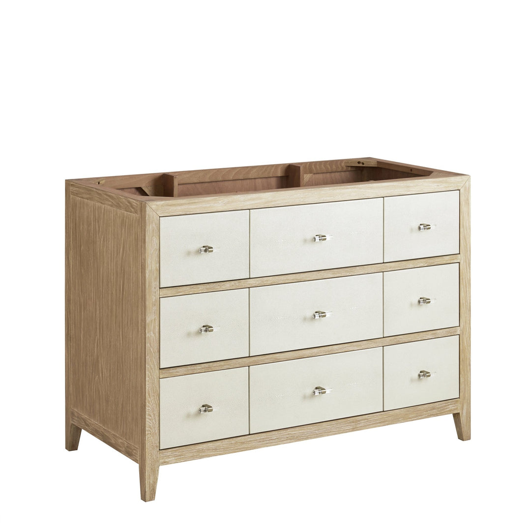 Celeste 48" Single Vanity, Sunwashed Oak with Embossed Shagreen