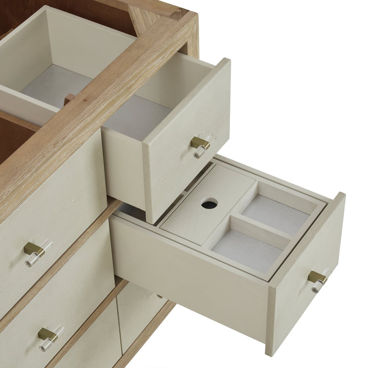 Celeste 48" Single Vanity, Sunwashed Oak with Embossed Shagreen w/ 3 CM Arctic Fall Solid Surface Top
