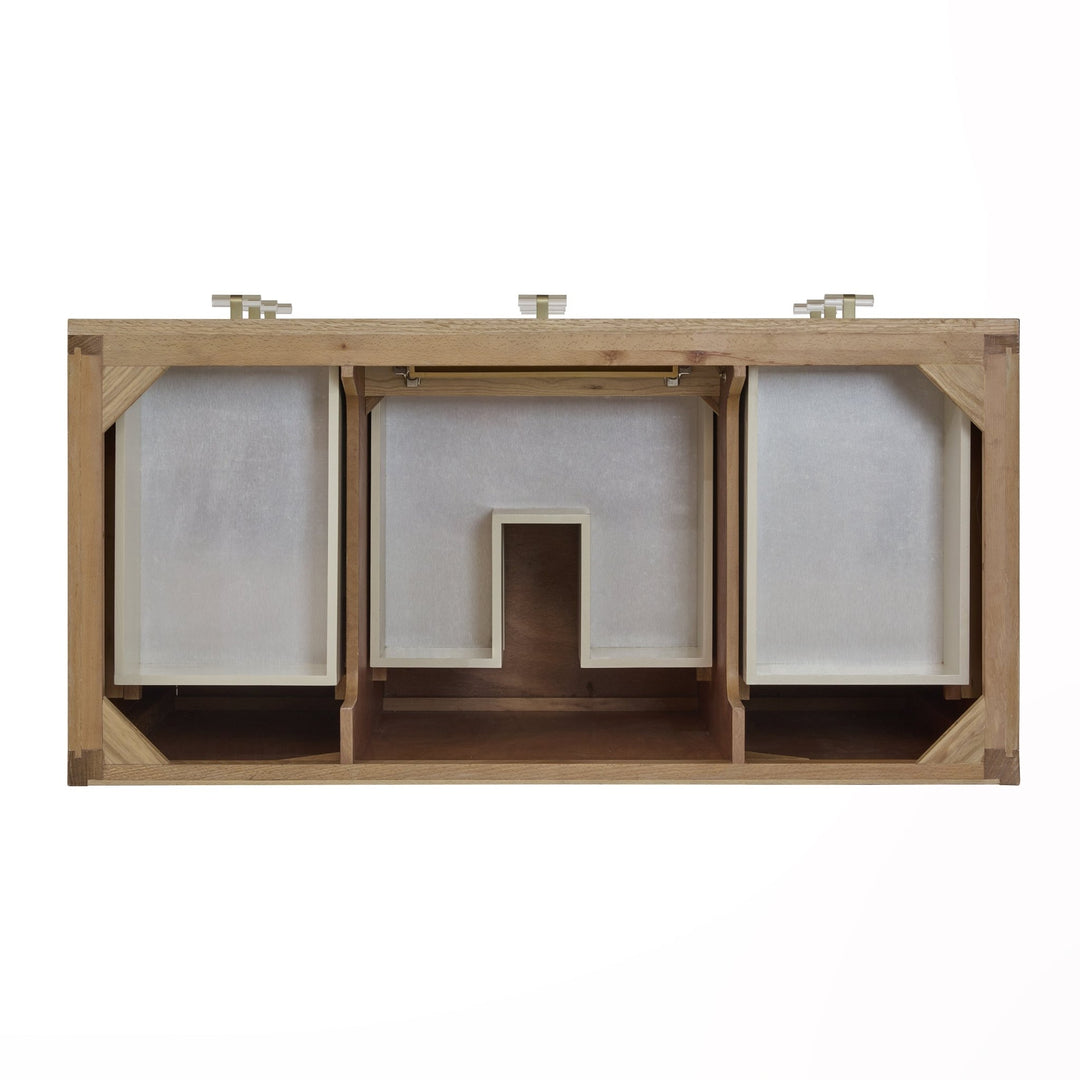 Celeste 48" Single Vanity, Sunwashed Oak with Embossed Shagreen w/ 3 CM Parisien Bleu Silestone Top