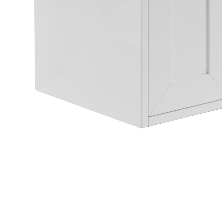 Chianti 20" Single Cabinet, Glossy White, Champagne Brass