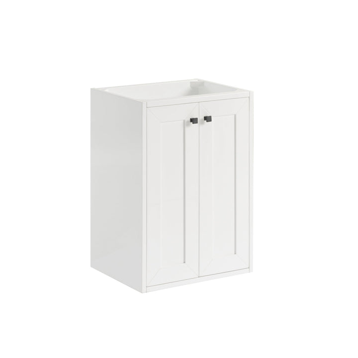 Chianti 20" Single Cabinet, Glossy White, Matte Black