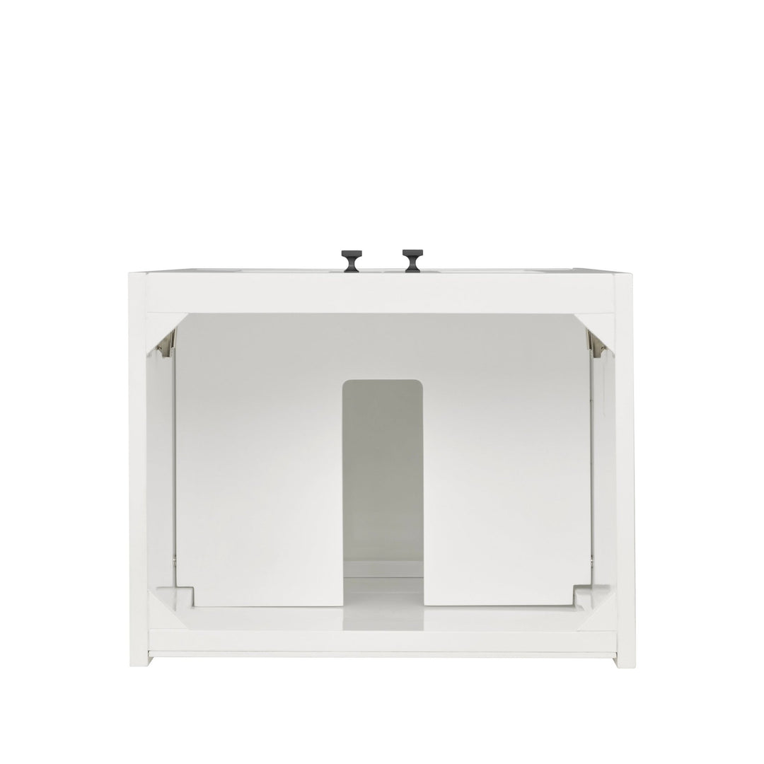 Chianti 20" Single Cabinet, Glossy White, Matte Black