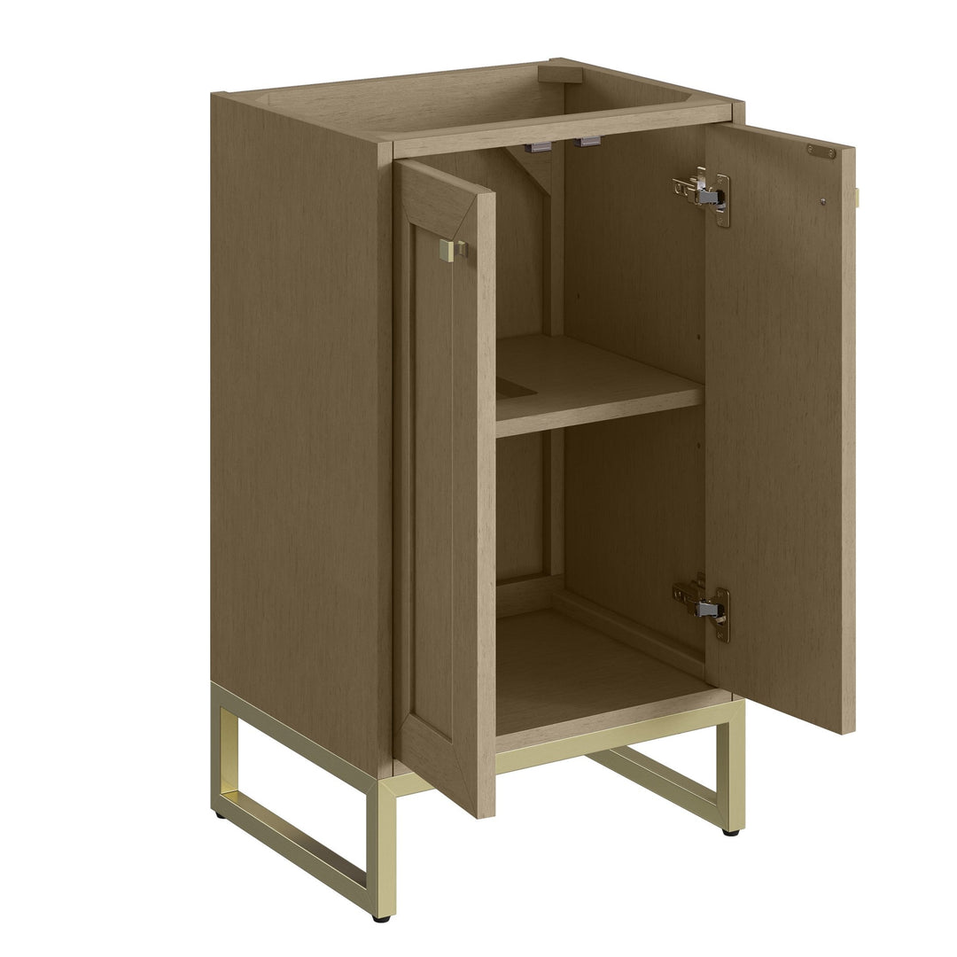 Chianti 20" Single Cabinet, Walnut Whisper, Champagne Brass