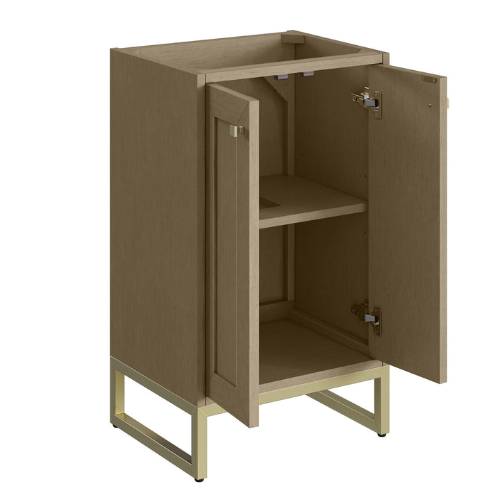 Chianti 20" Single Cabinet, Walnut Whisper, Champagne Brass