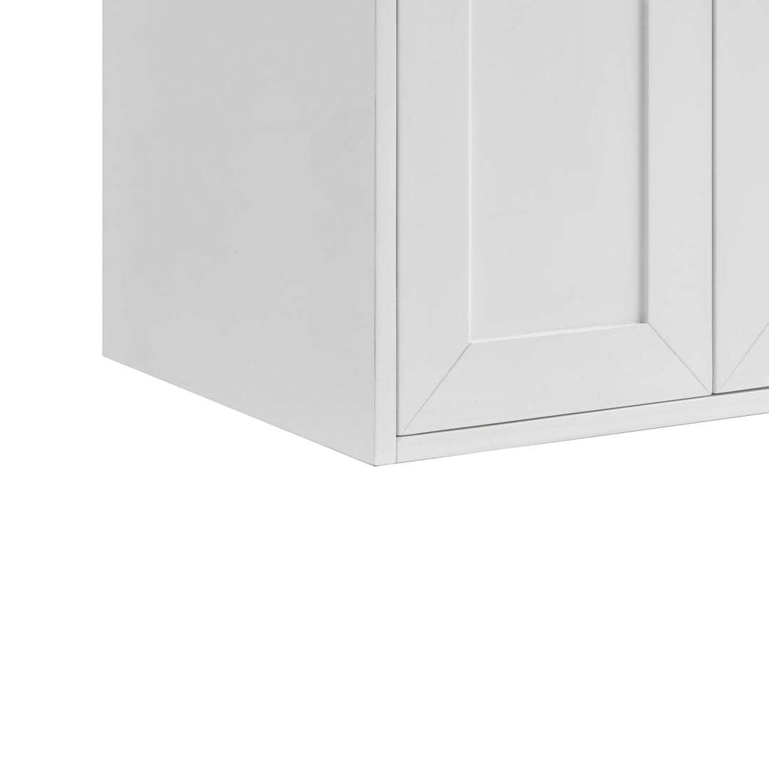 Chianti 24" Single Cabinet, Glossy White, Brushed Nickel