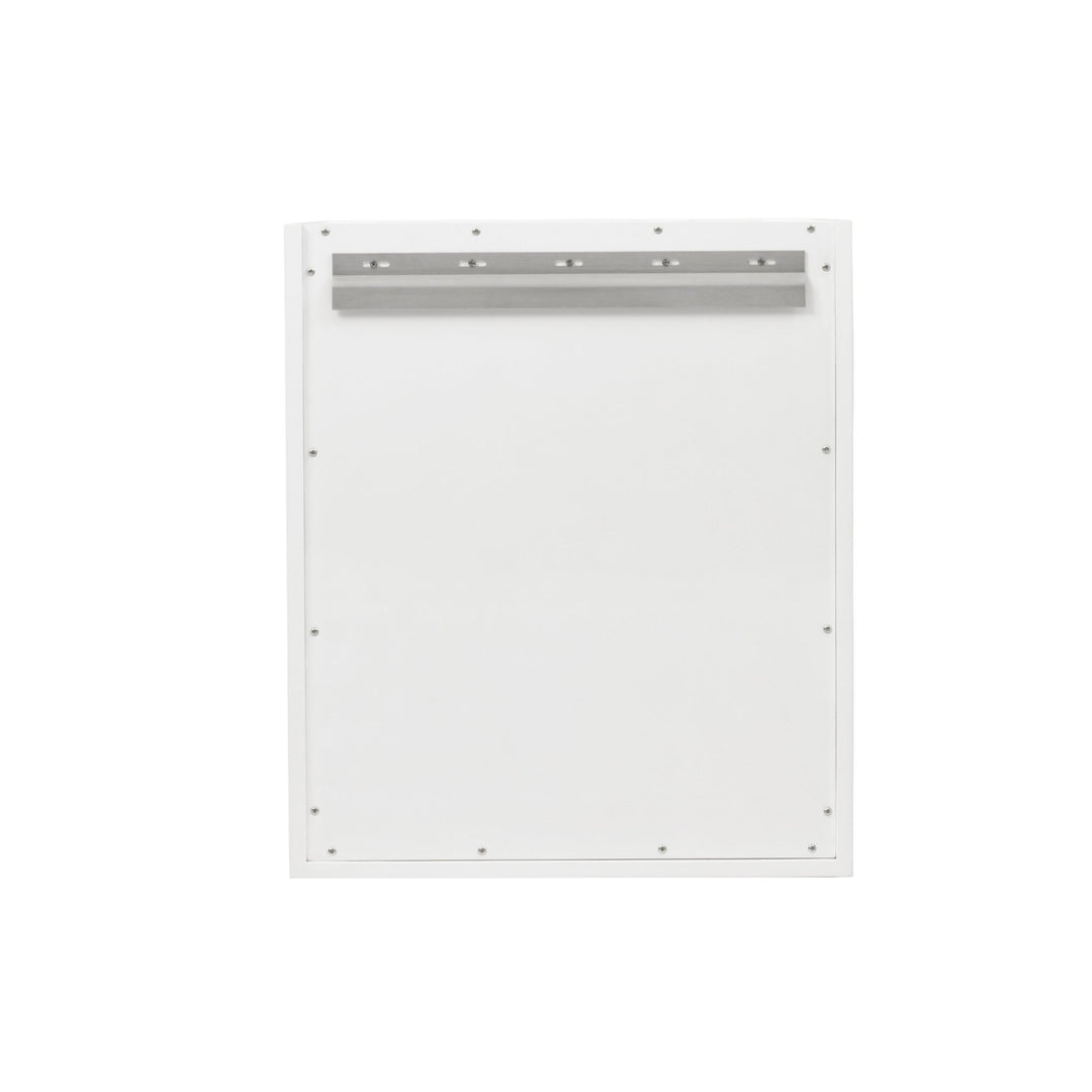 Chianti 24" Single Cabinet, Glossy White, Champagne Brass
