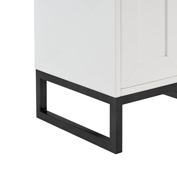 Chianti 24" Single Cabinet, Glossy White, Matte Black