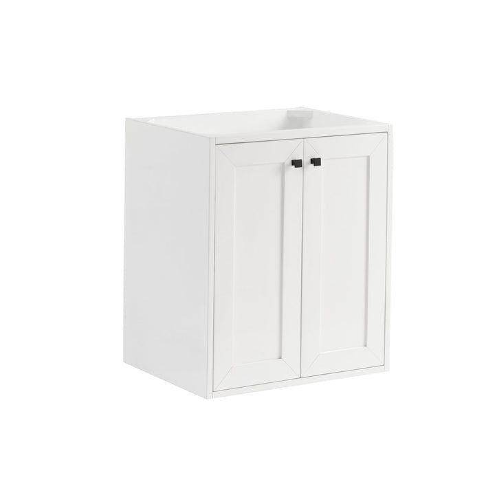 Chianti 24" Single Cabinet, Glossy White, Matte Black
