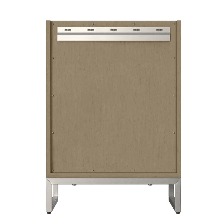 Chianti 24" Single Cabinet, Walnut Whisper, Brushed Nickel