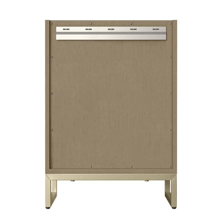 Chianti 24" Single Cabinet, Walnut Whisper, Champagne Brass