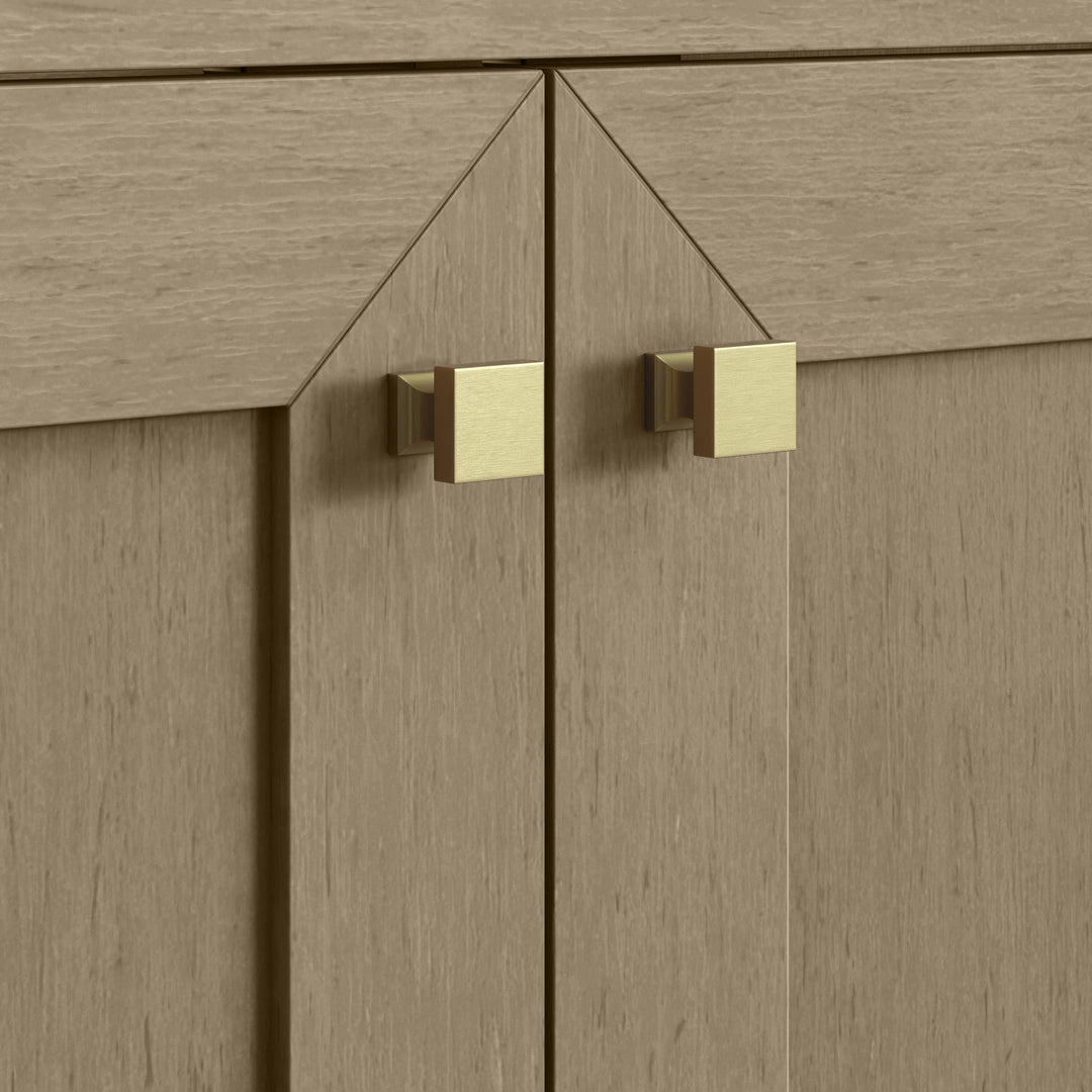 Chianti 24" Single Cabinet, Walnut Whisper, Champagne Brass