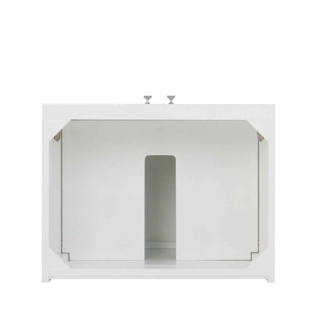 Chianti 24" Single Vanity, Glossy White w/ White Glossy Composite Stone Top
