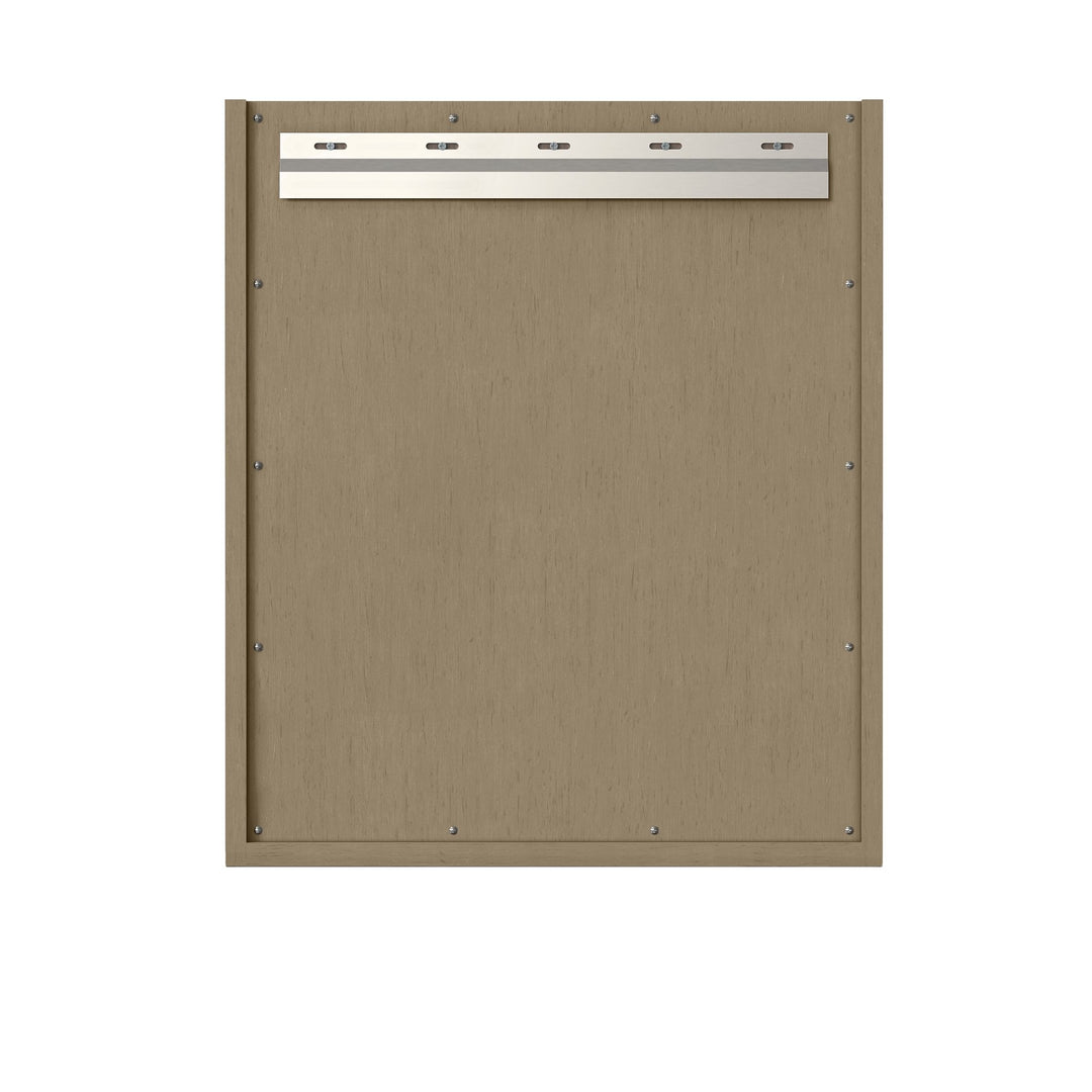 Chianti 24" Single Vanity, Walnut Whisper, Brushed Nickel, w/ White Glossy Composite Stone Top