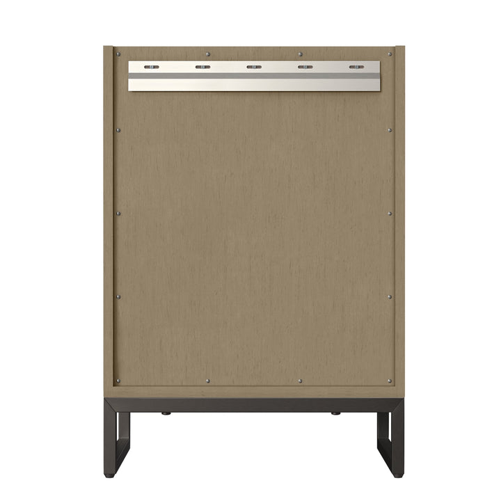 Chianti 24" Single Vanity, Walnut Whisper, Matte Black, w/ White Glossy Composite Stone Top