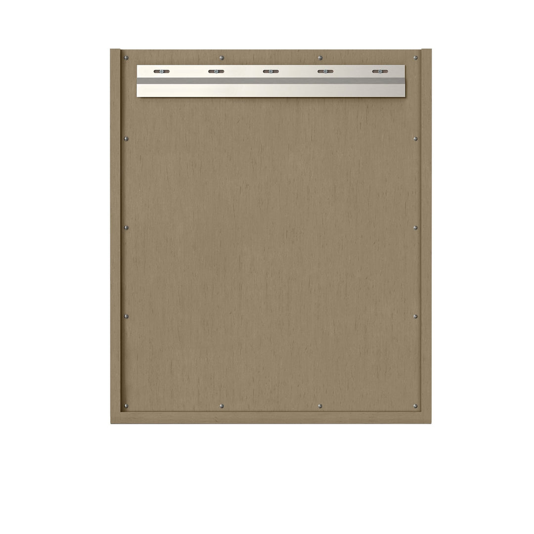 Chianti 24" Single Vanity, Walnut Whisper, Matte Black, w/ White Glossy Composite Stone Top