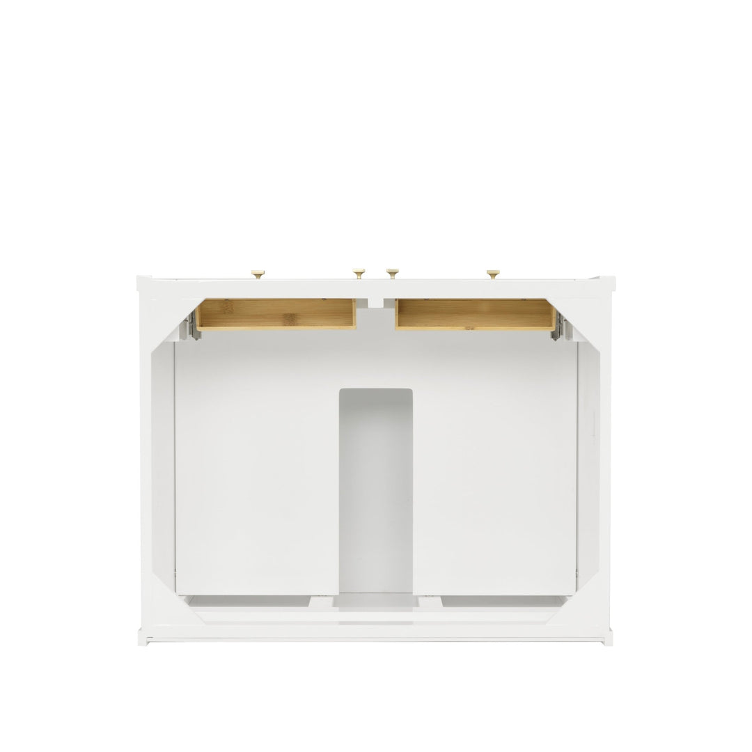 Chicago 30" Single Vanity, Glossy White, w/ 3 CM Parisien Bleu Silestone® Top