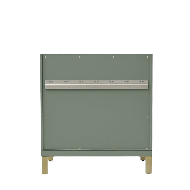 Chicago 30" Single Vanity, Smokey Celadon, w/ 3 CM Victorian Silver Silestone® Top