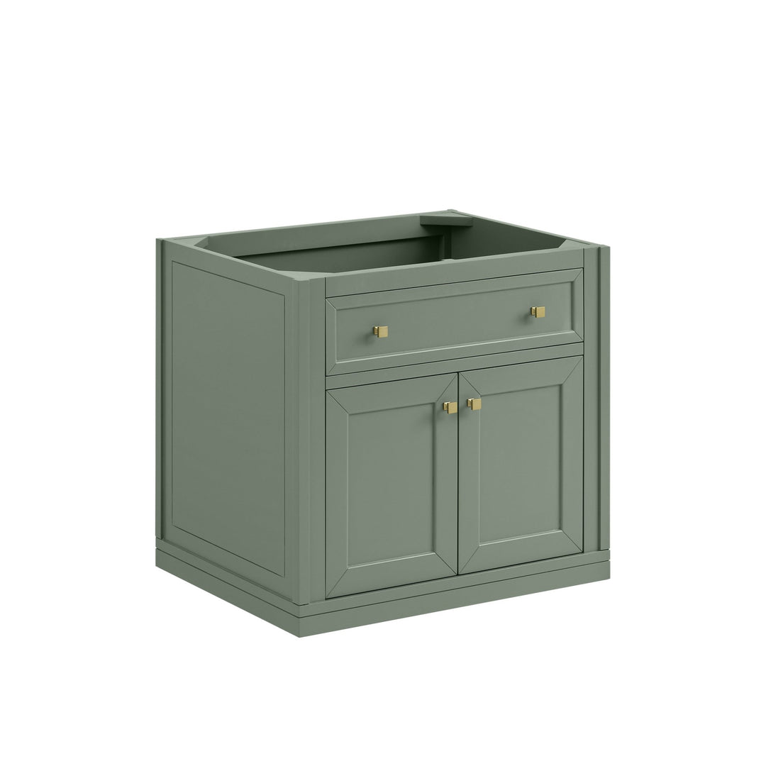 Chicago 30" Single Vanity, Smokey Celadon, w/ 3 CM Victorian Silver Silestone® Top