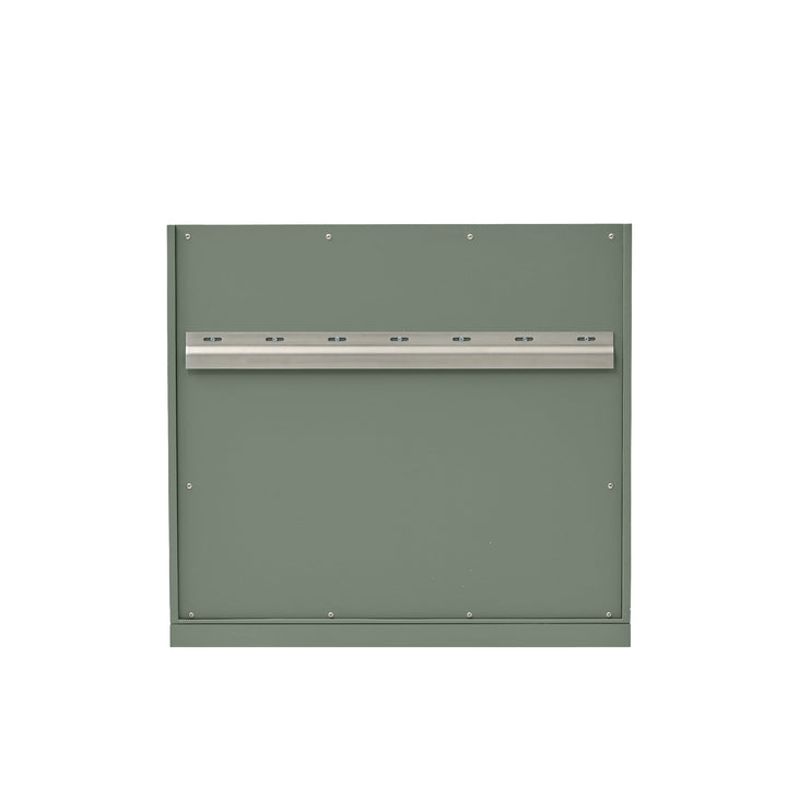 Chicago 30" Single Vanity, Smokey Celadon, w/ 3 CM White Zeus Silestone® Top