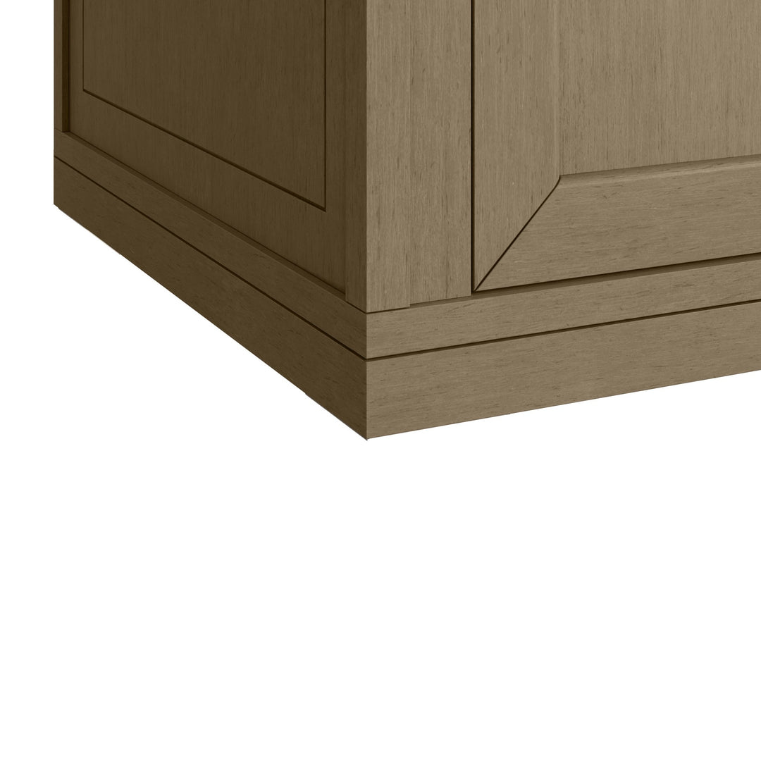 Chicago 30" Single Vanity, Walnut Whisper, w/ 3 CM Arctic Fall Solid Surface Top