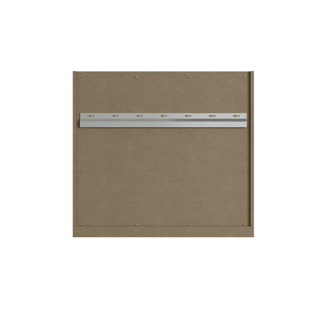 Chicago 30" Single Vanity, Walnut Whisper, w/ 3 CM Victorian Silver Silestone® Top