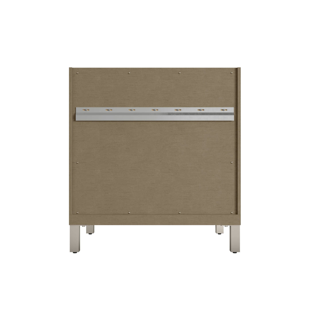 Chicago 30" Single Vanity, Walnut Whisper, w/ 3 CM White Zeus Silestone® Top
