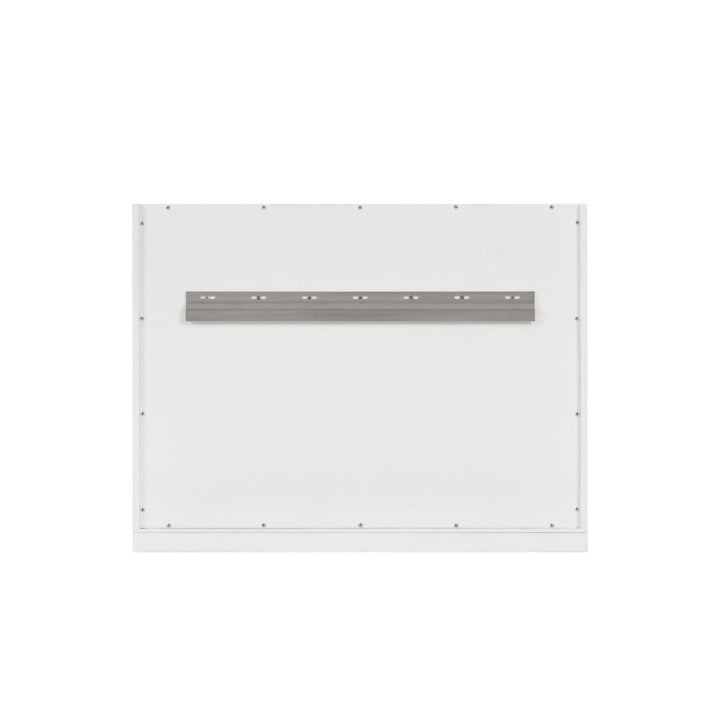 Chicago 36" Single Vanity, Glossy White, w/ 3 CM Arctic Fall Solid Surface Top