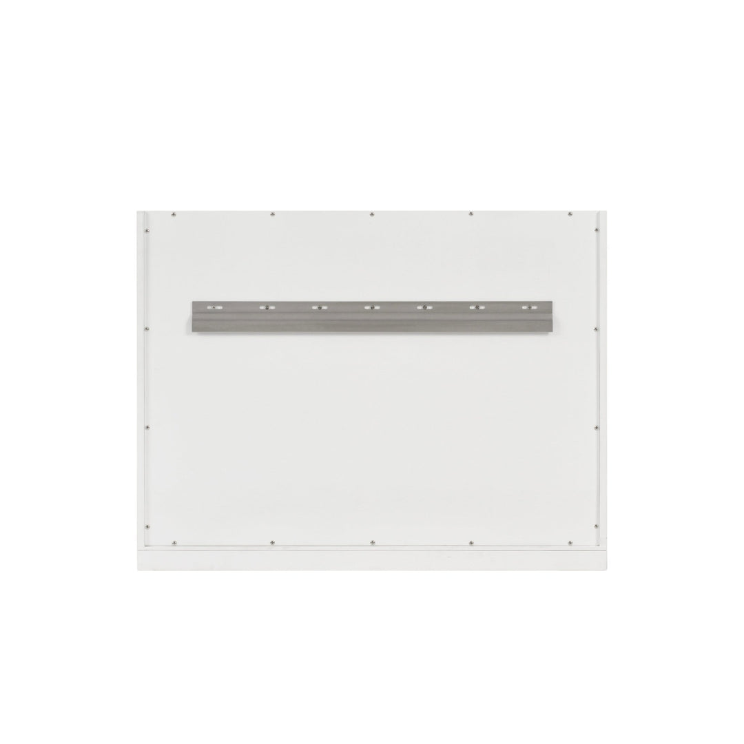 Chicago 36" Single Vanity, Glossy White, w/ 3 CM Carrara Marble Top
